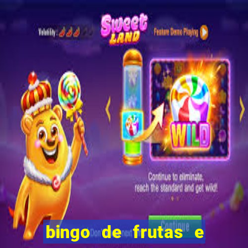 bingo de frutas e legumes para imprimir